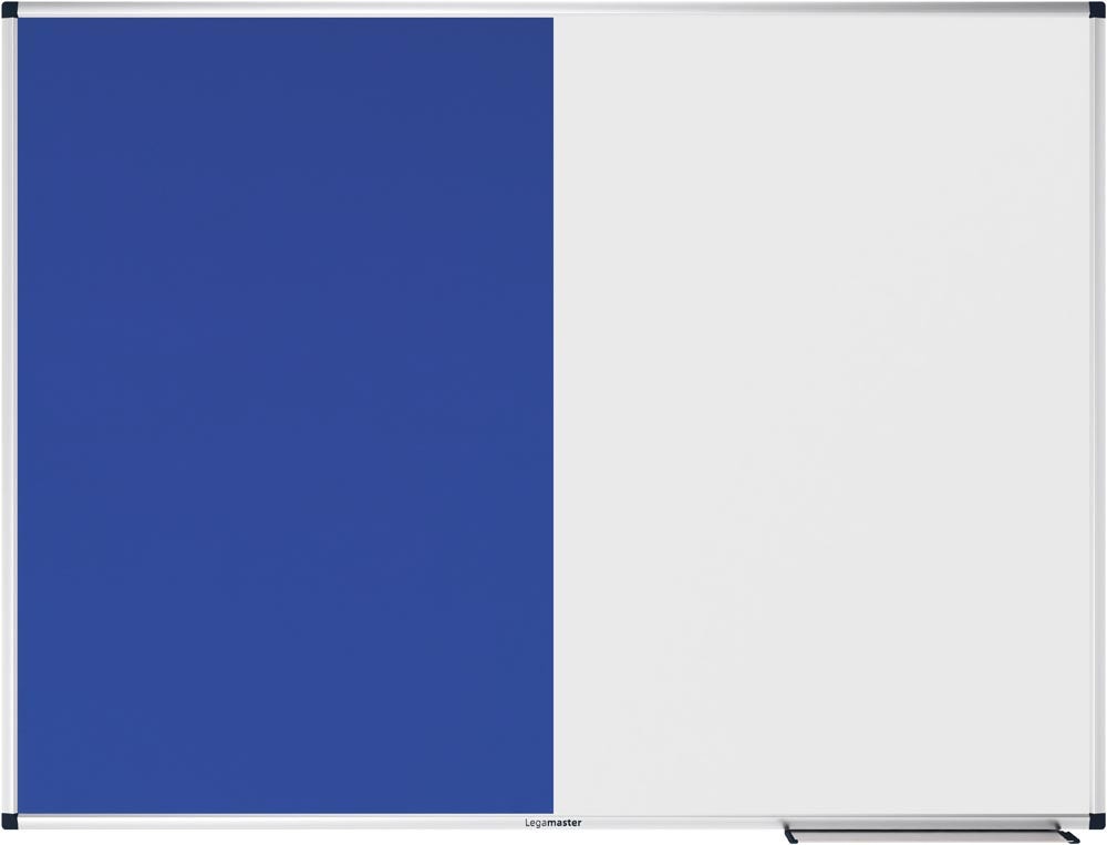 Combibord | Whiteboard en prikbord | Blauw (90 x 120 cm)
