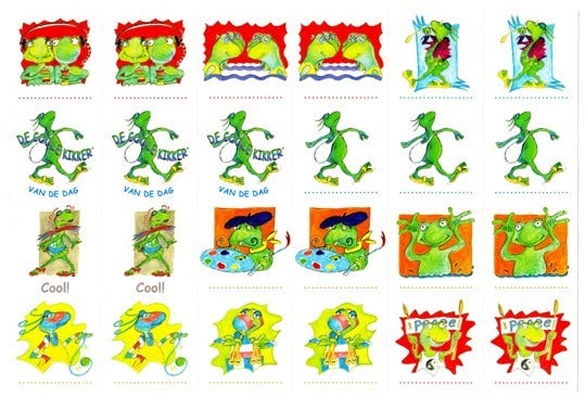 Coole Kikker stickervellen