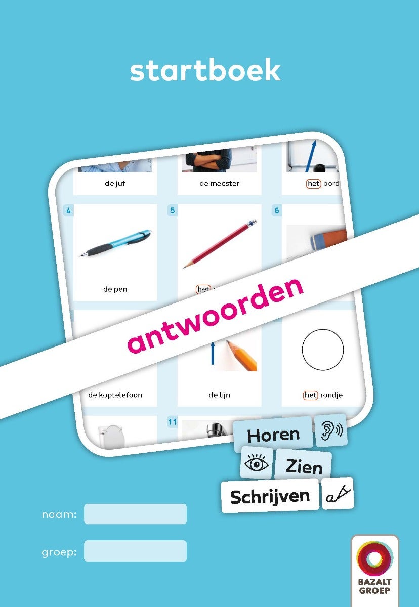 Antwoordenboek bij het Startboek | Horen, Zien en Schrijven