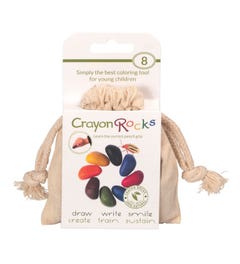 Crayon Rocks - 8 waskrijtjes in katoenen zakje