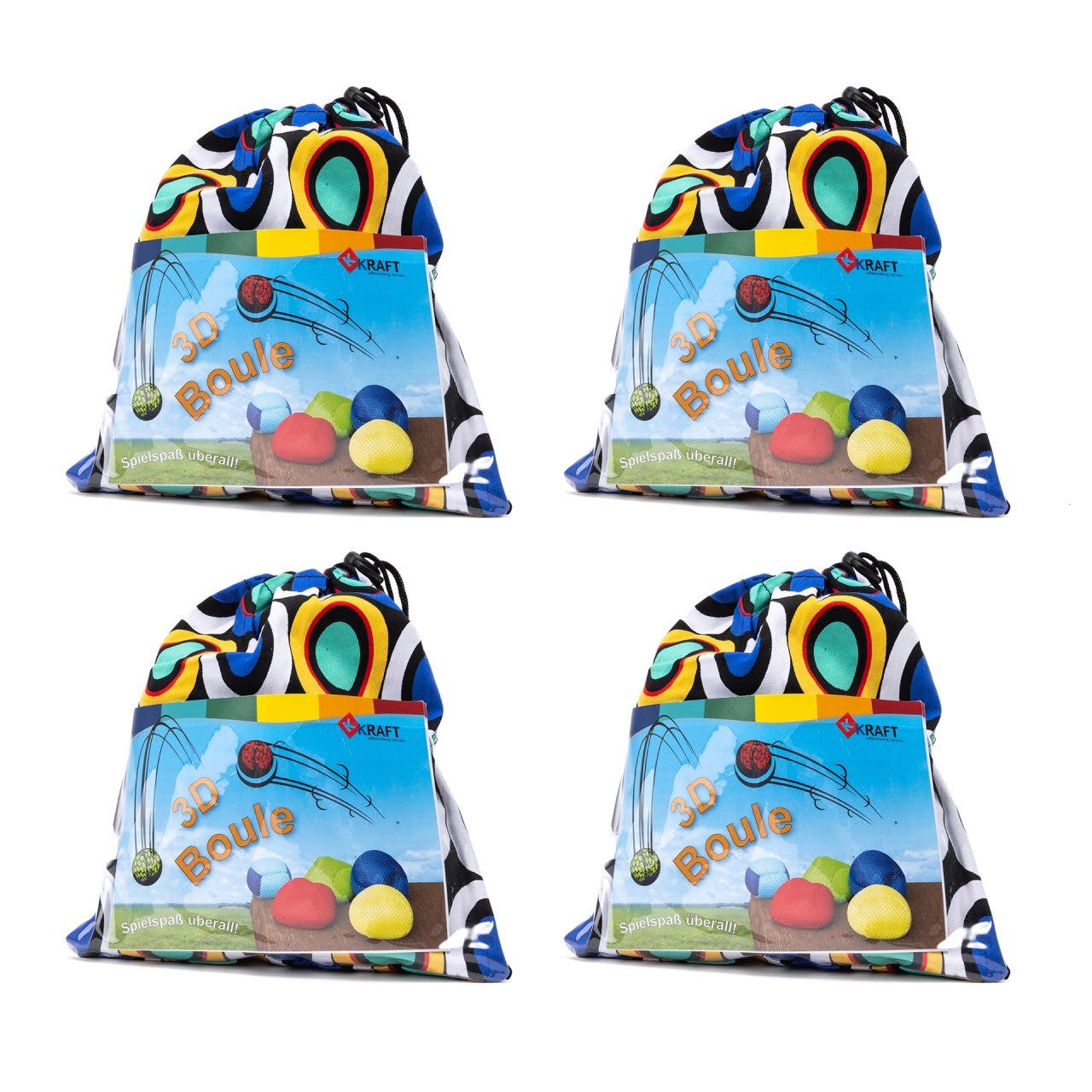 Crossboccia | Zacht jeu de boules-werpspel (4 stuks)