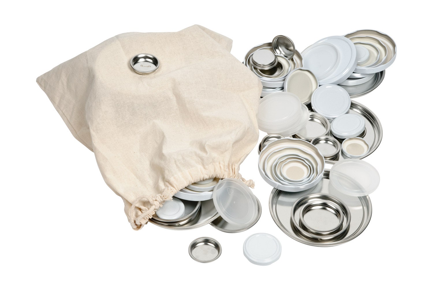 Deksels in verschillende maten | 86 stuks