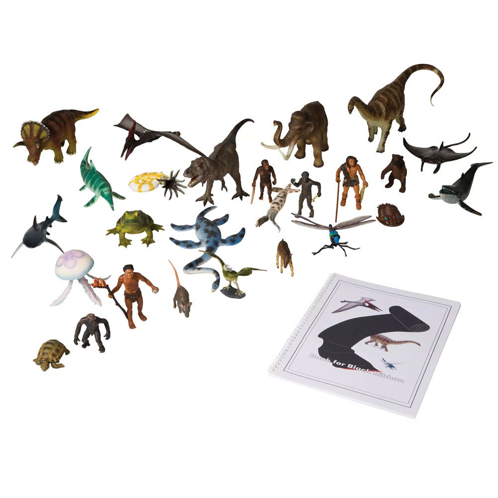 Dieren en boek voor de zwarte band