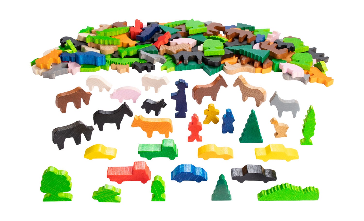 Dieren en figuren | Hout ( 140 stuks)