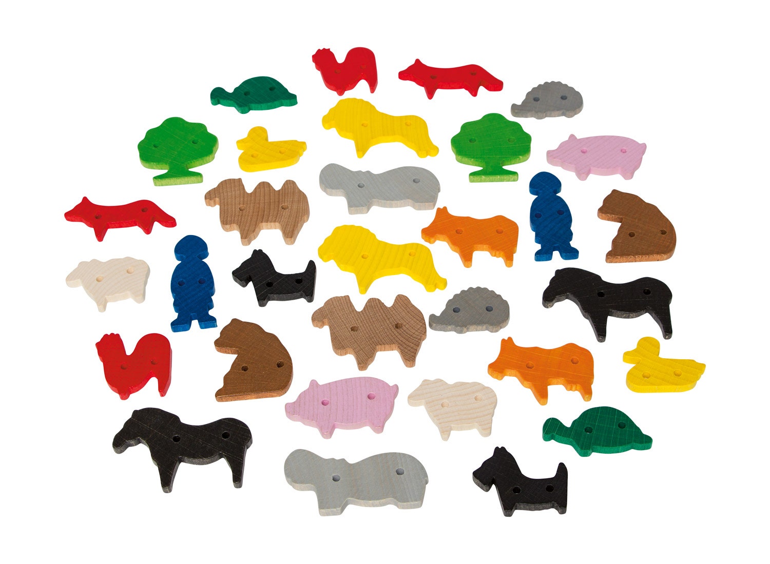 Dieren en figuren rijgen | 40-delig