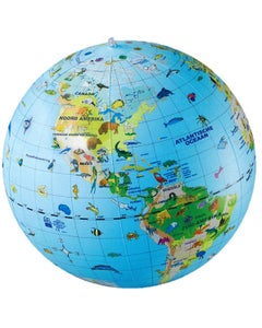 Opblaasbare wereldbol (Nederlandse versie) met dieren