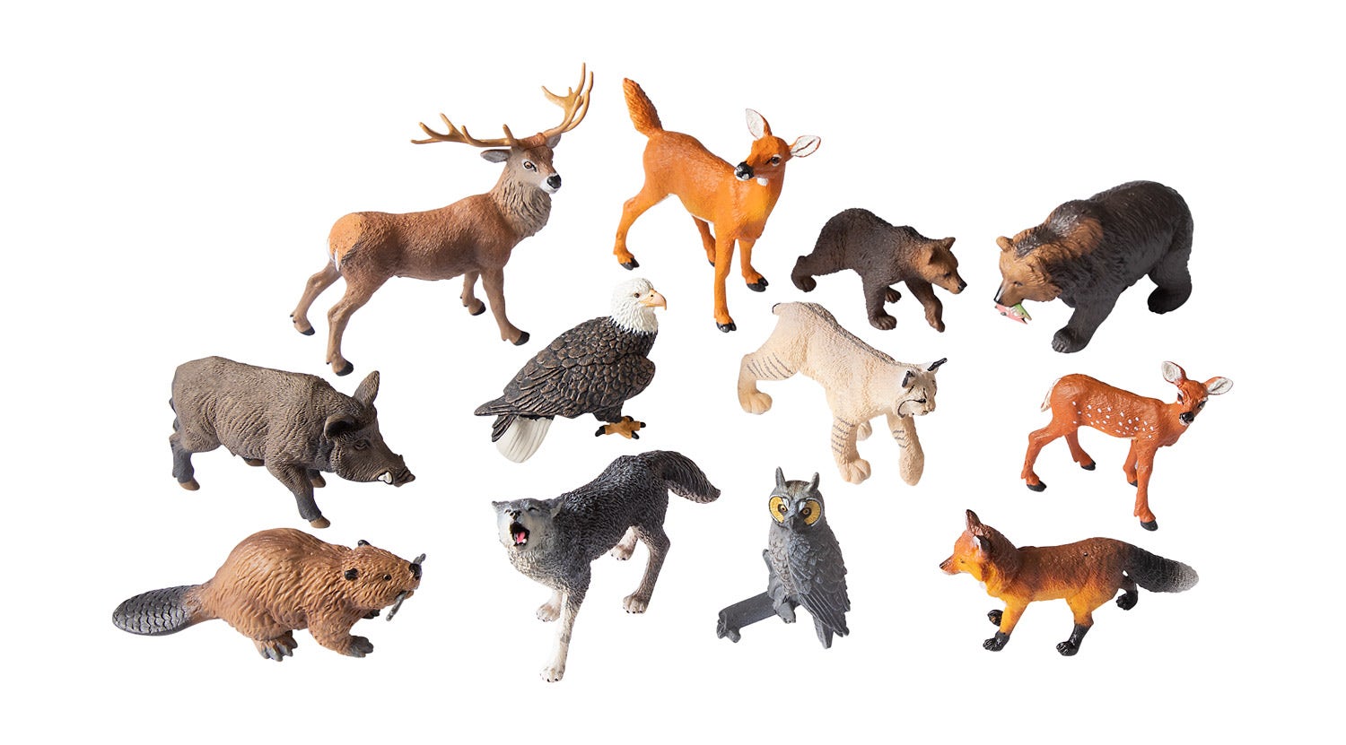 Dierfiguren uit het Europese bos | 12-delig