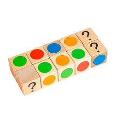 Dobbelsteen zelfstandig werken klein - set 10 stuks