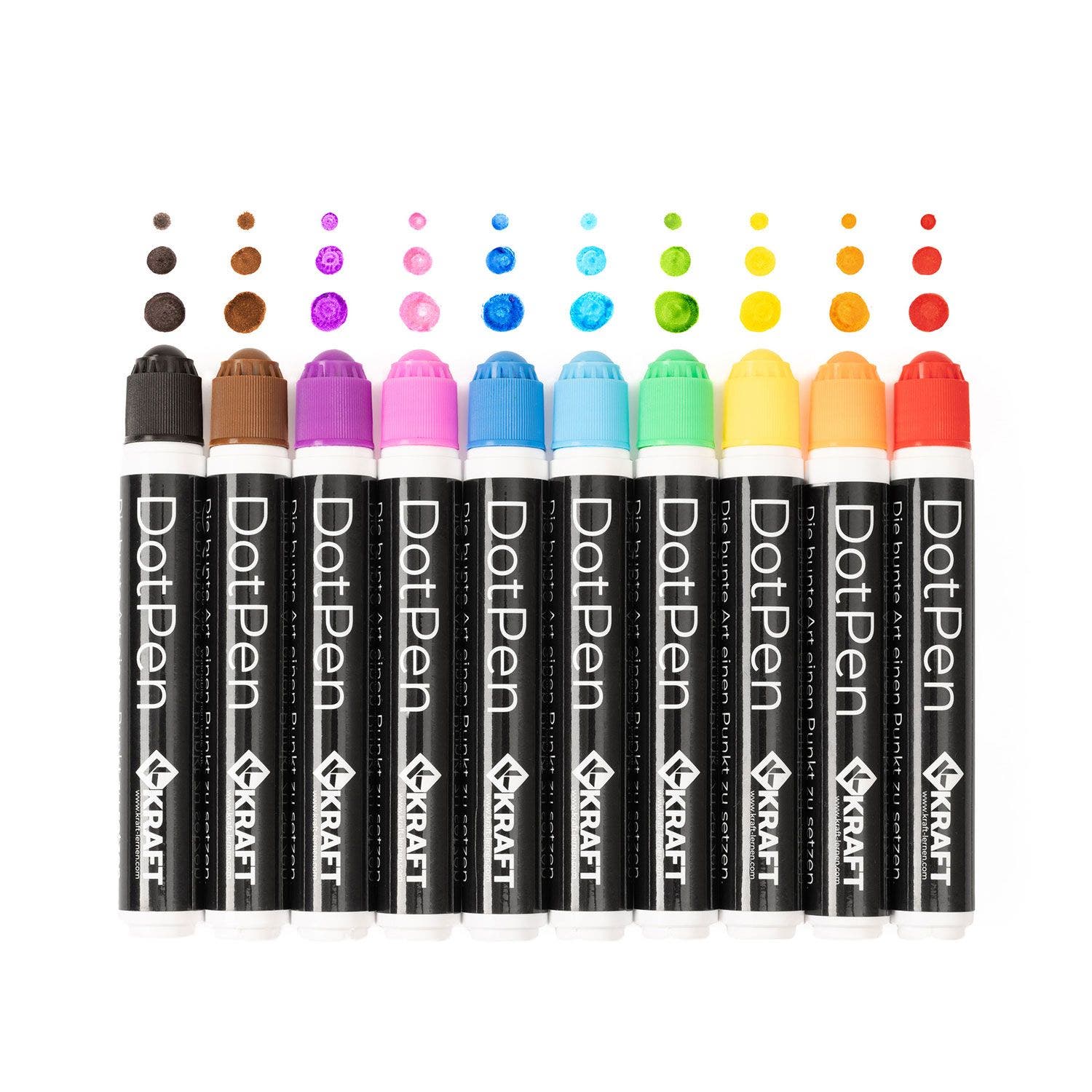 Dot markers - 10 kleuren