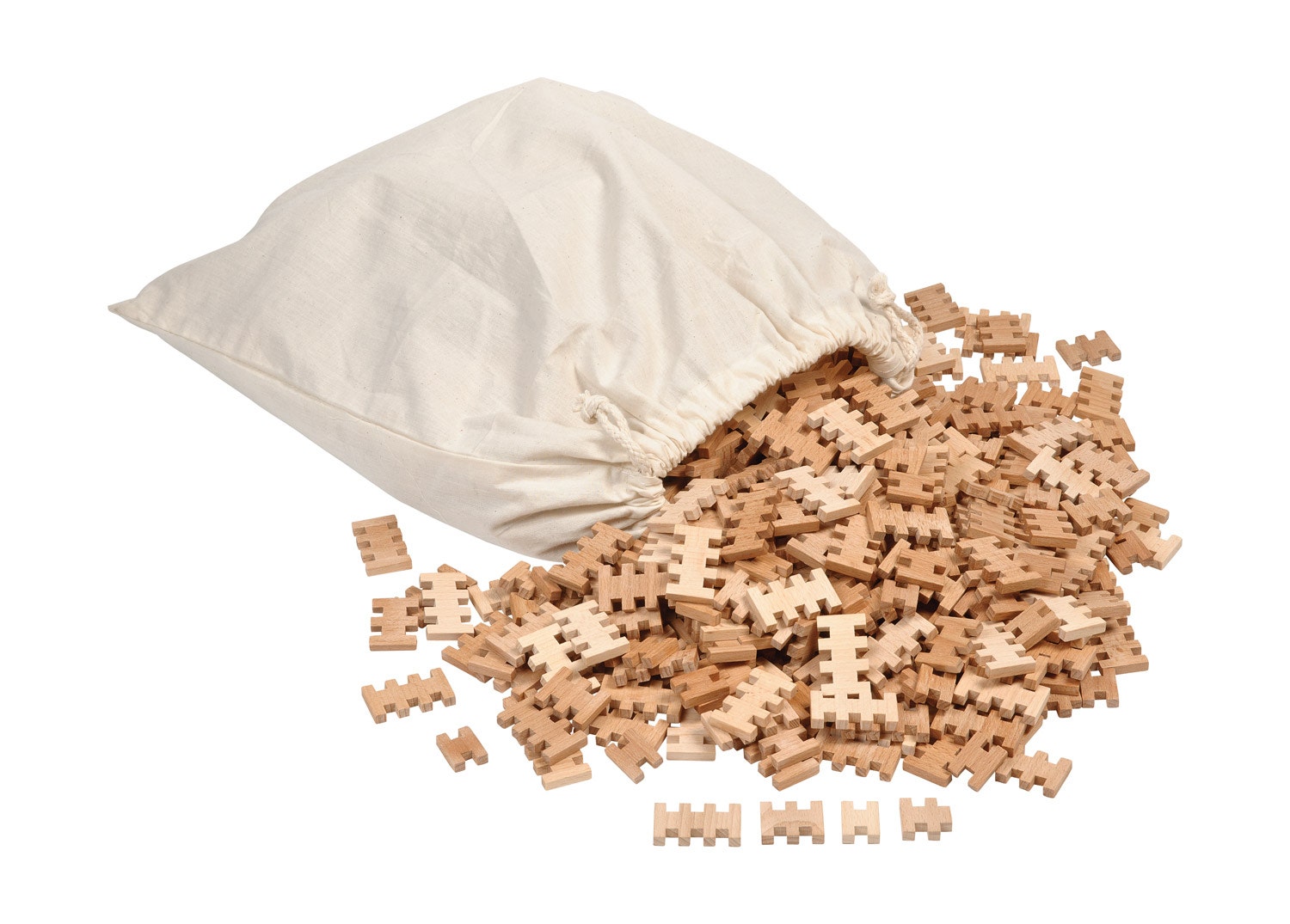 Dusy bouwstenen | Hout | 1000 stuks