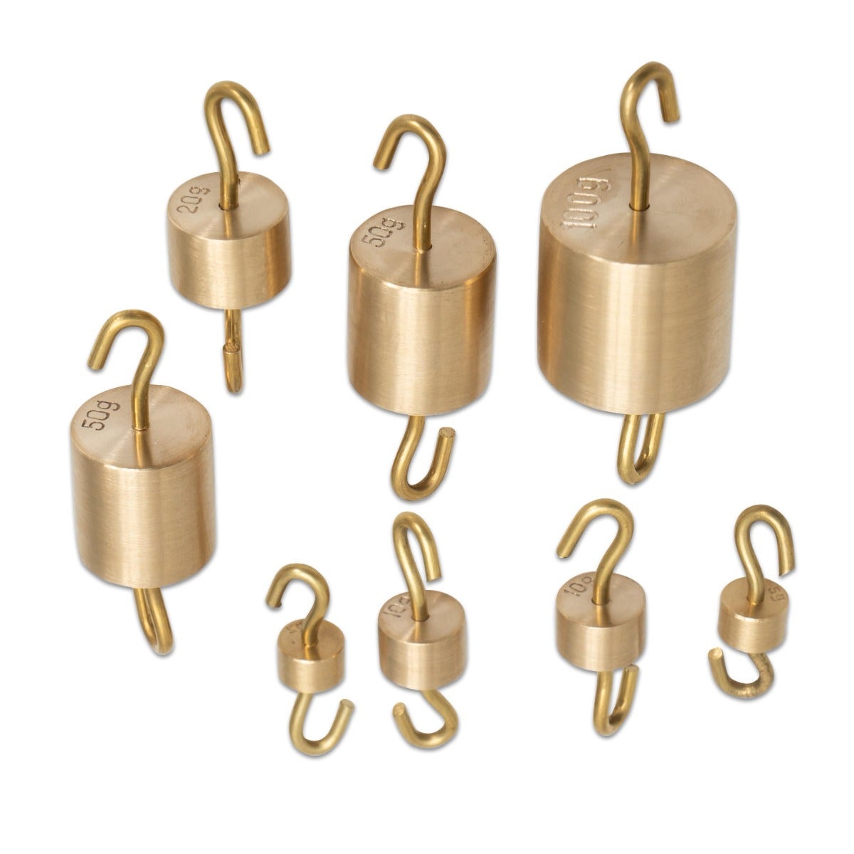 Gewichtenset met haken (5g, 10g, 20g, 50g en 100g)