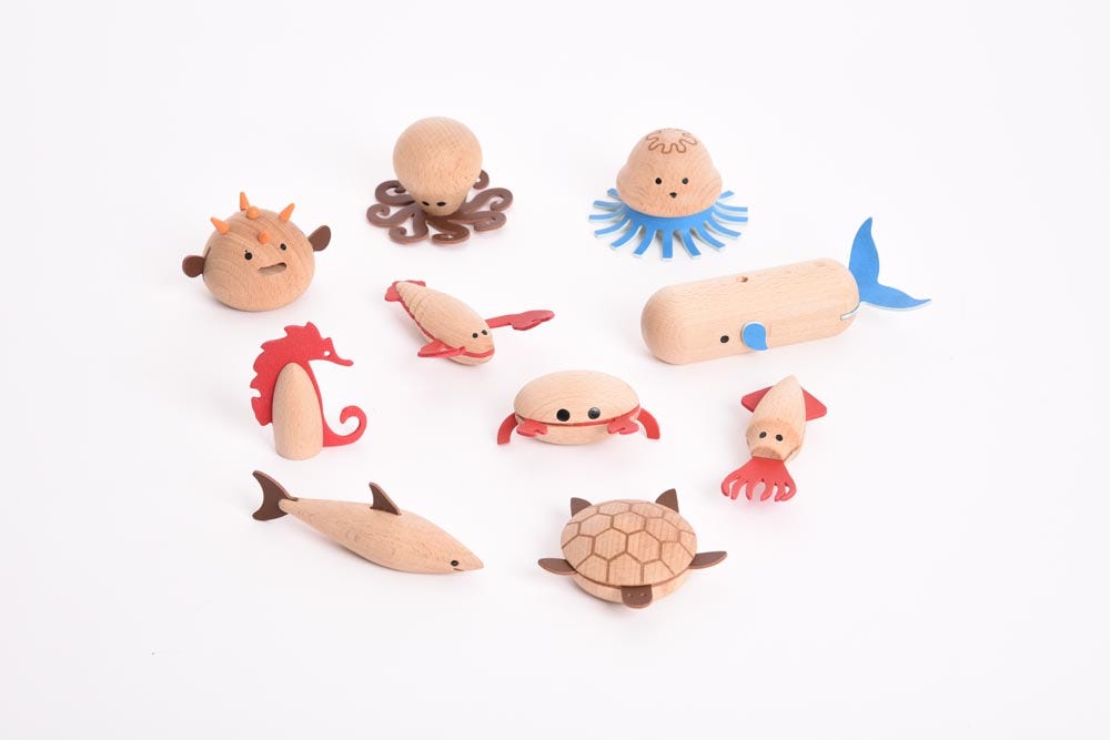 Educatieve Houten Zeewezens