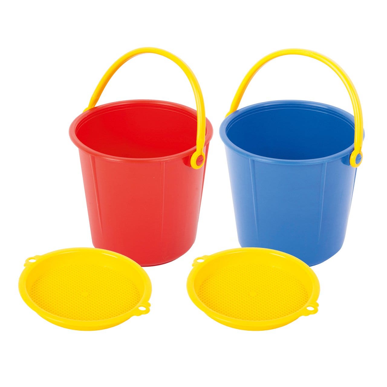 Emmer 2 liter en Zeef | Set van 4