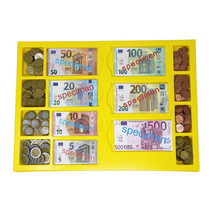 Euro sorteerset munten en biljetten