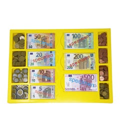 Euro sorteerset munten en biljetten