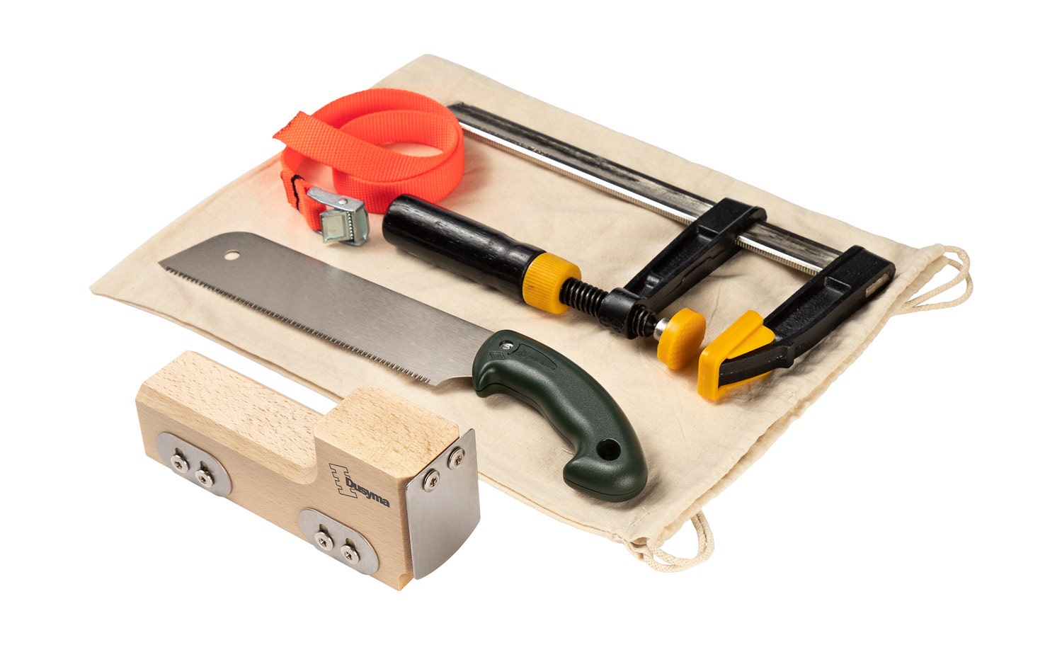 Fijne zaag kindergereedschap, met klem en spanband