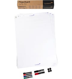 Flipover papier met stiften en magneten (14-delig)