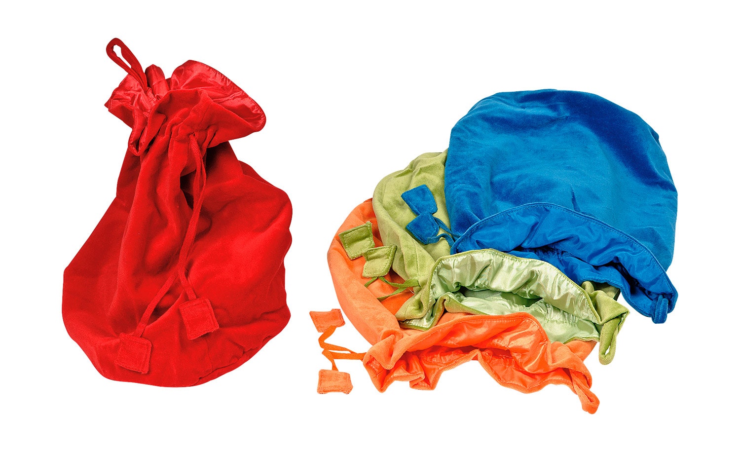 Fluwelen buidels, extra zacht | Set van 4