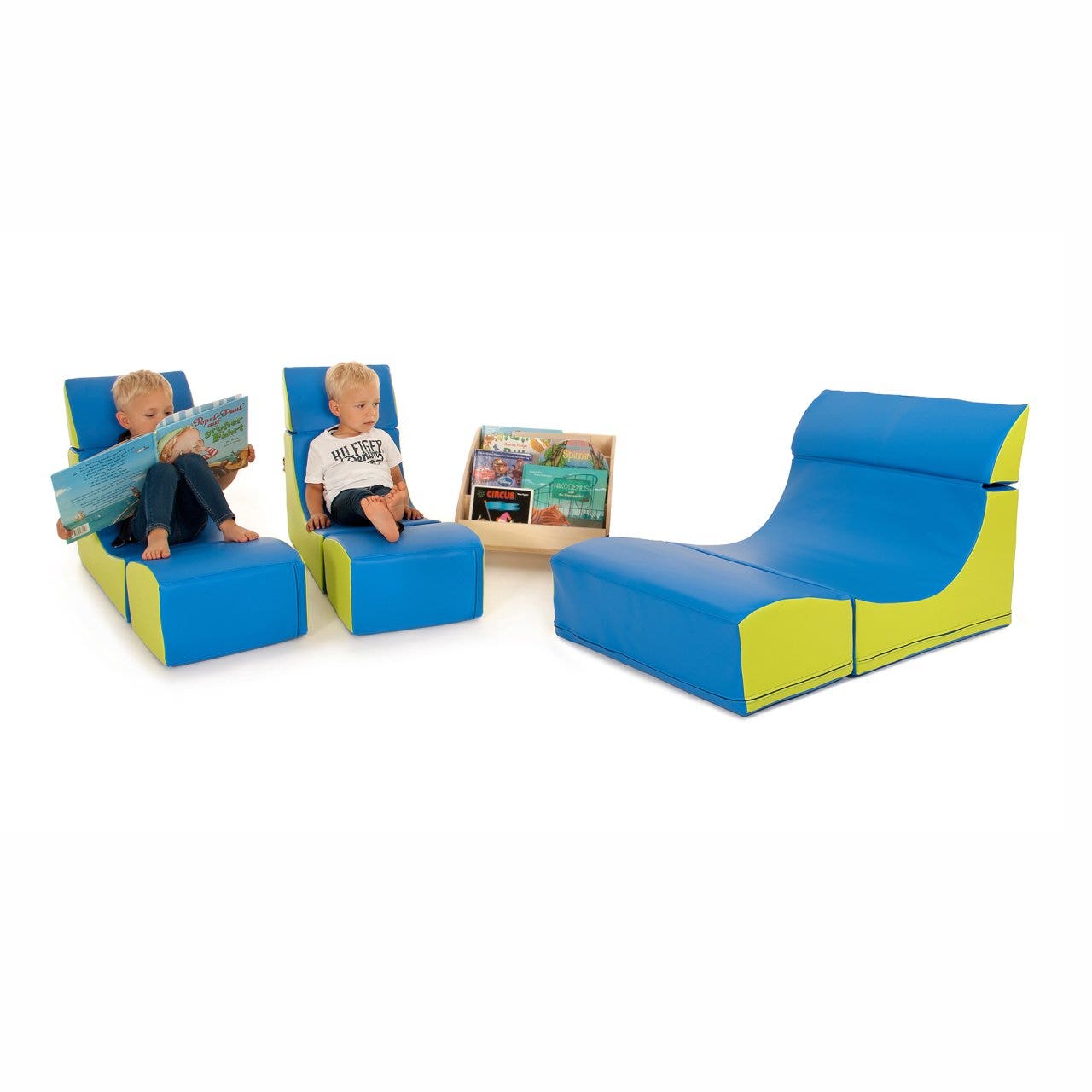 Zachte opvouwbare loungestoelen voor kinderen | Set van 3