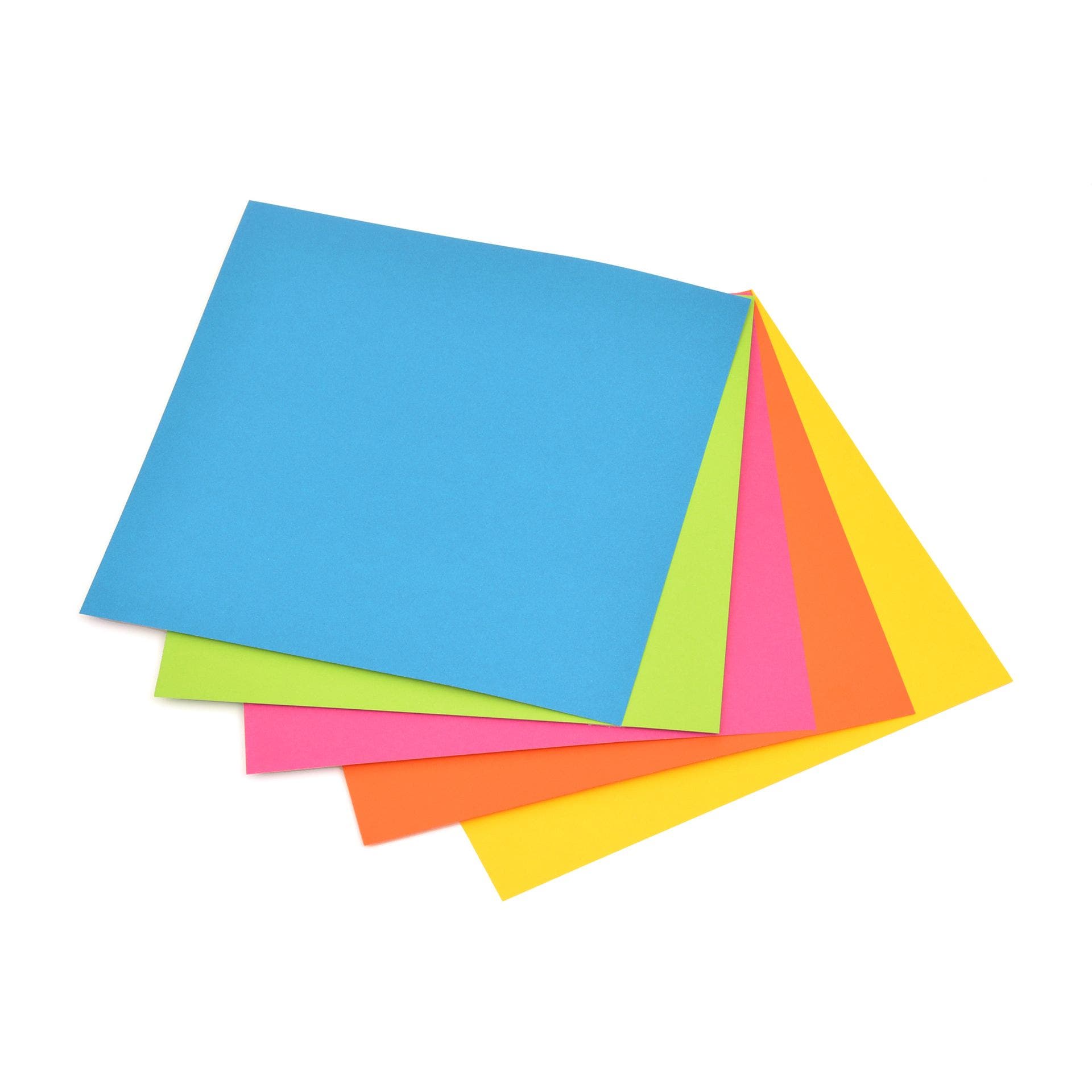 Dubbelzijdig gekleurd vouwpapier | 5 kleuren | 80 vellen | 15 x 15 cm