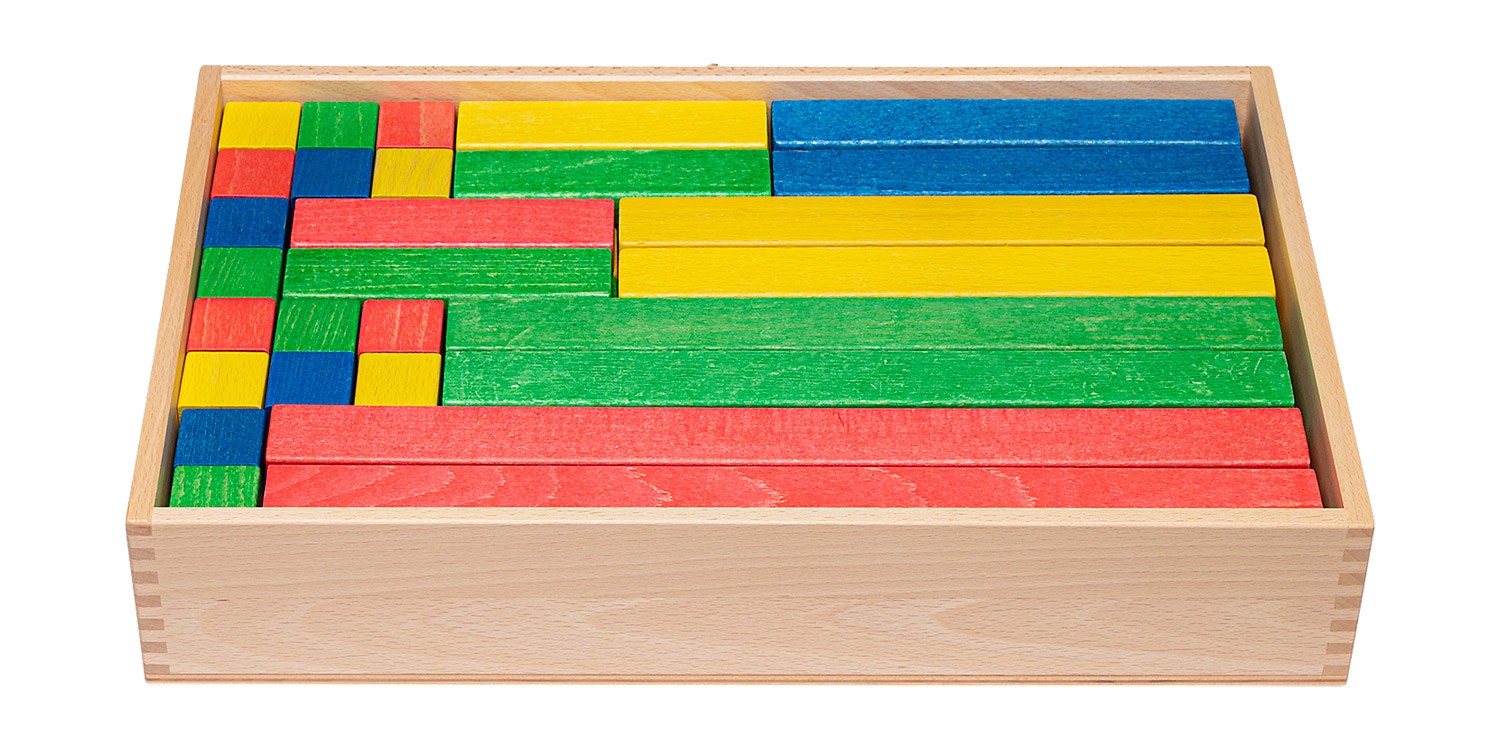 Gekleurde houten bouwblokken uitbreidingsset | Uhl (64 stuks)