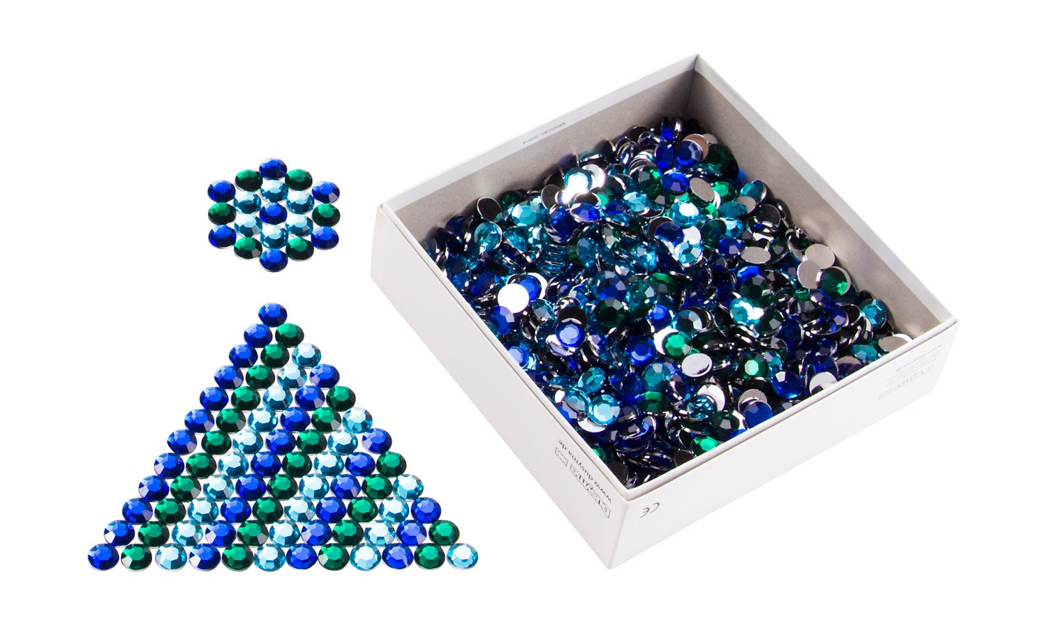 Gekleurde juwelen | Ø 1,8 cm | 1100 stuks