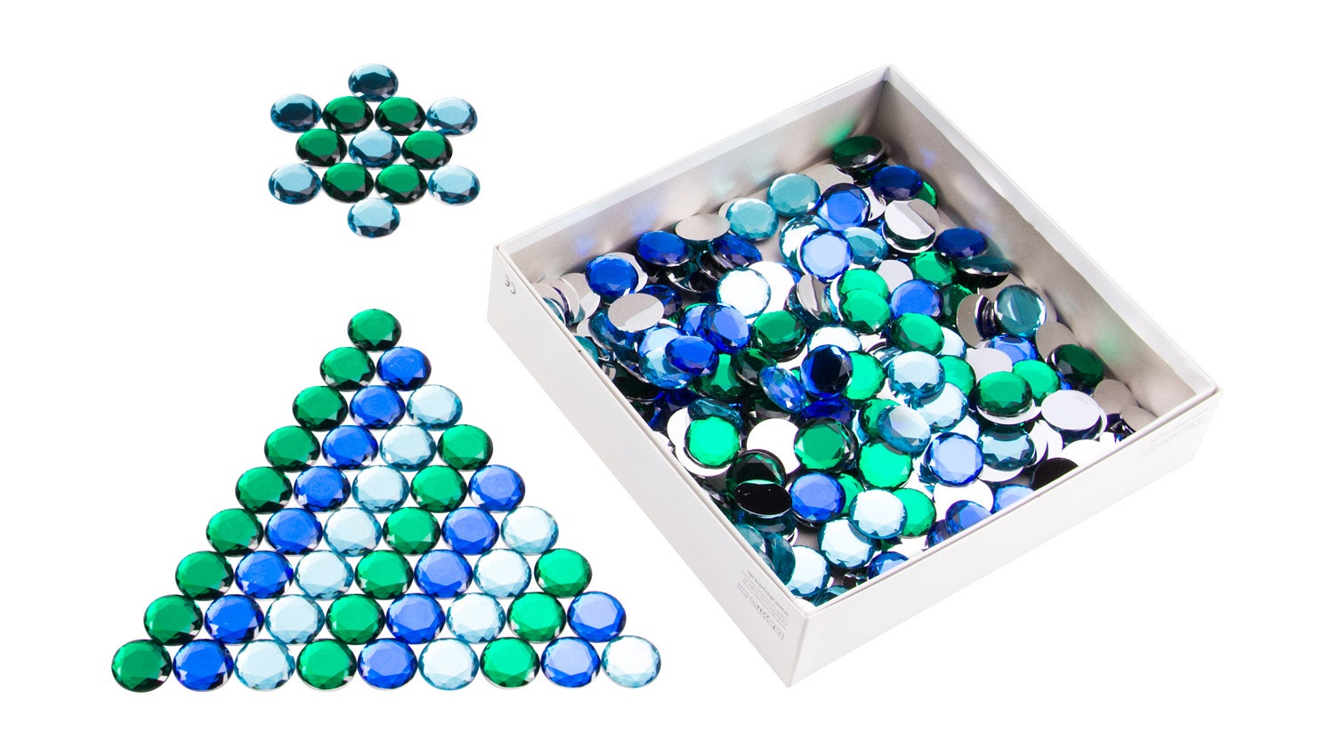Gekleurde juwelen | Ø 3,5 cm | 210 stuks