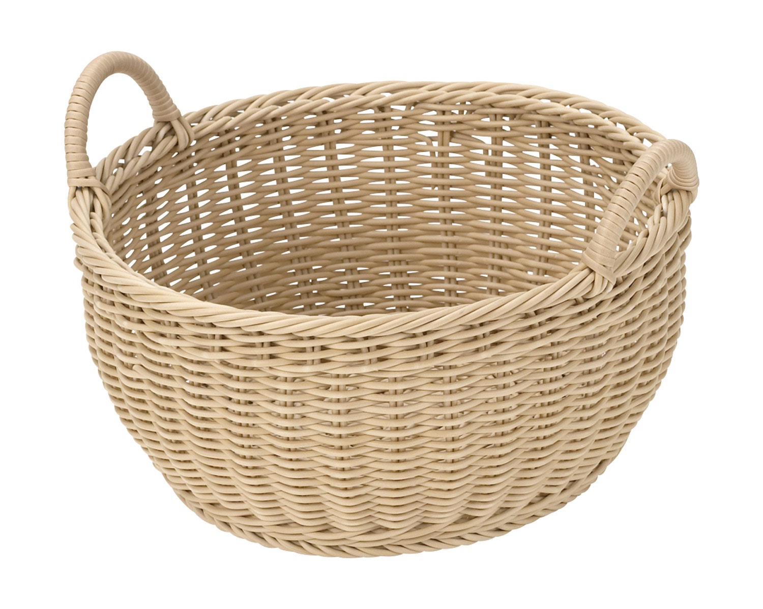 Gevlochten mand | 25 liter | Beige