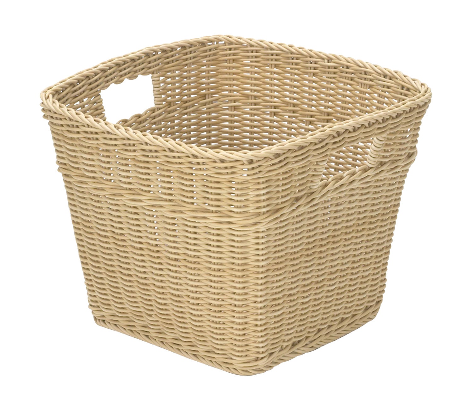 Gevlochten mand | 43 liter | Beige