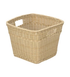 Gevlochten mand | 43 liter | Beige