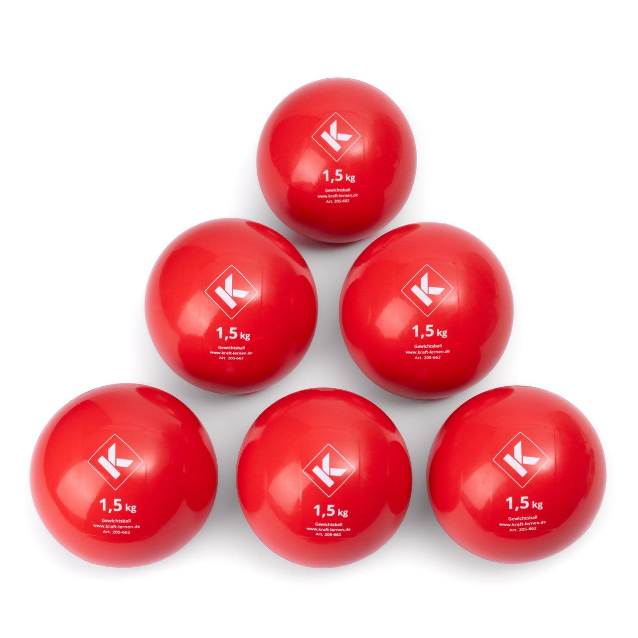 Gewichtsbal | 1,5 kg | Rood (6 st.)