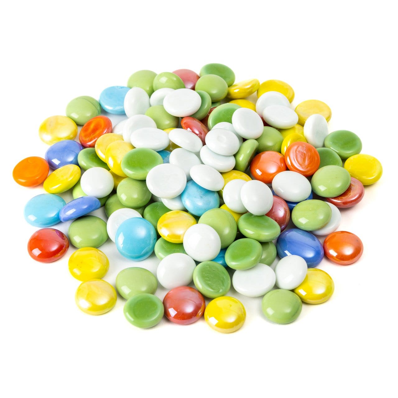 Glazen klompjes in 7 kleuren (500 gr.)