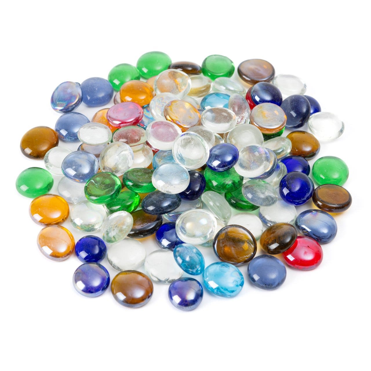 Glazen klompjes in 9 kleuren | Transparant (500 gr.)