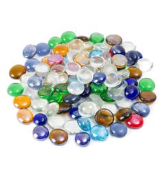 Glazen klompjes in 9 kleuren | Transparant (500 gr.)