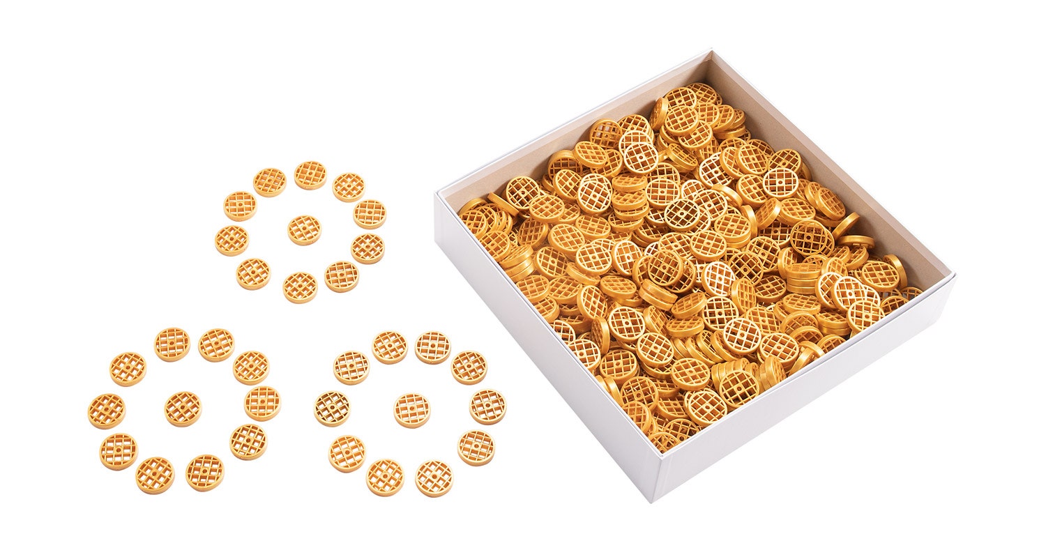 Goudenkleurige wielen | Ø 3 cm (500 stuks)