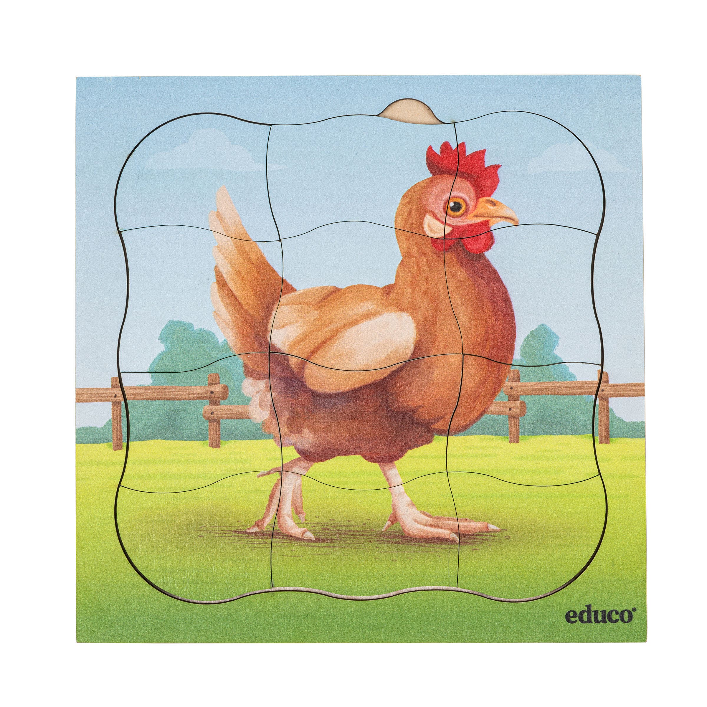 Groeipuzzel | Kip - Op de boerderij | Educo
