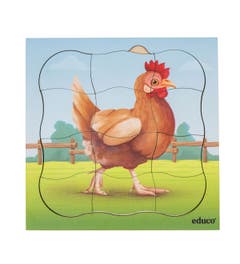Groeipuzzel | Kip - Op de boerderij | Educo