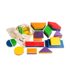 Grote geometrische vormen | Hout | 66-delig