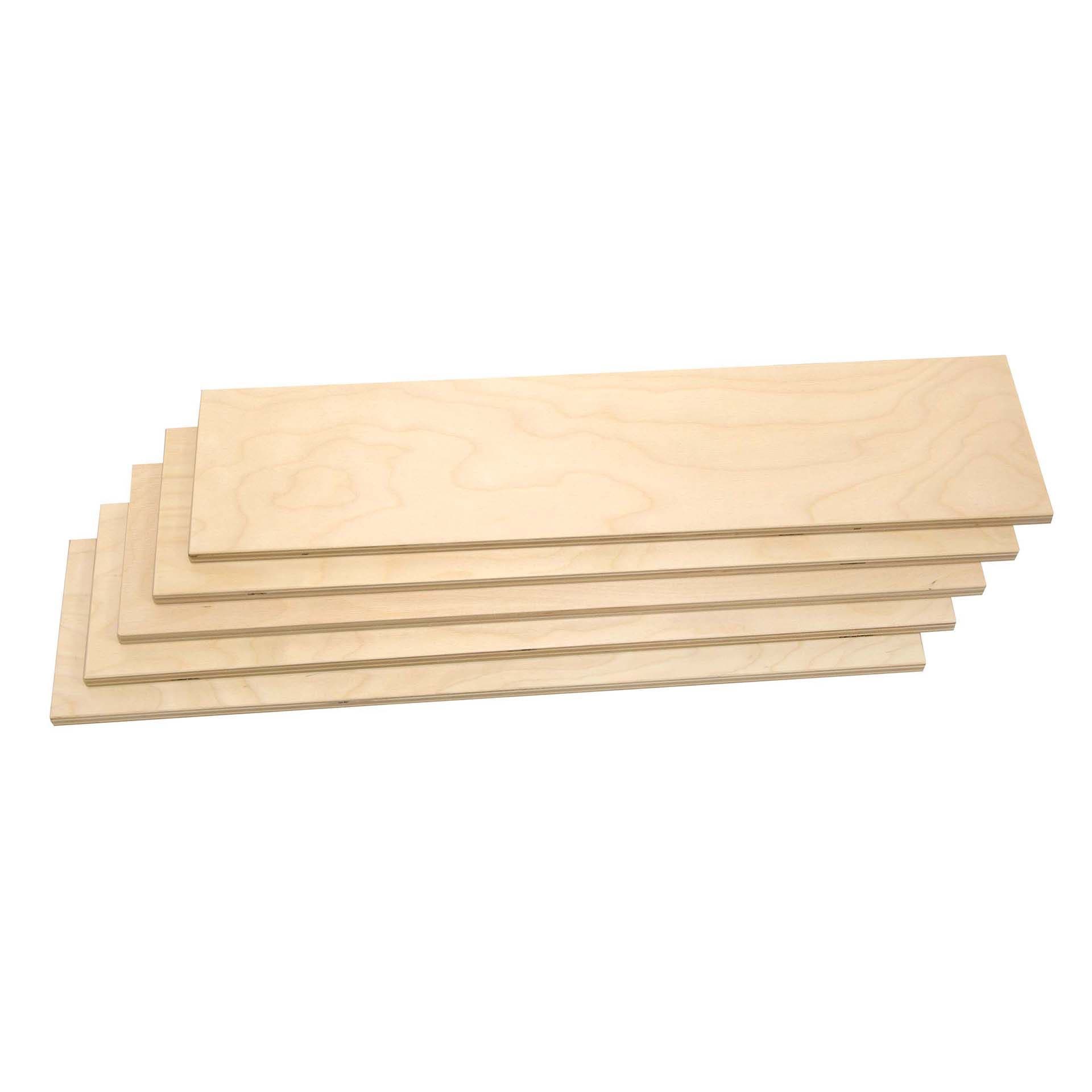 Grote houten bouwplaten | 12,5 x 50 cm (5 stuks)