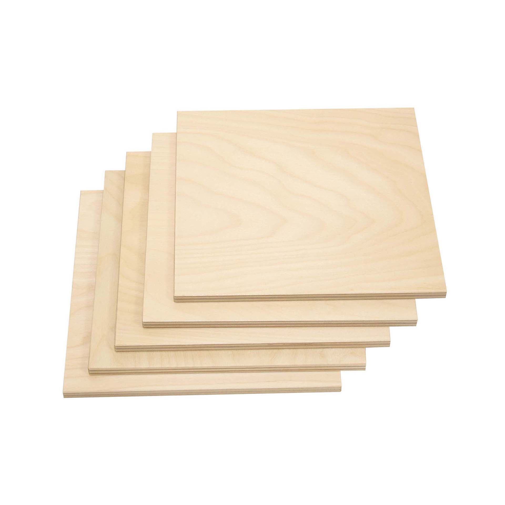 Grote houten bouwplaten | 25 x 25 cm (5 stuks)