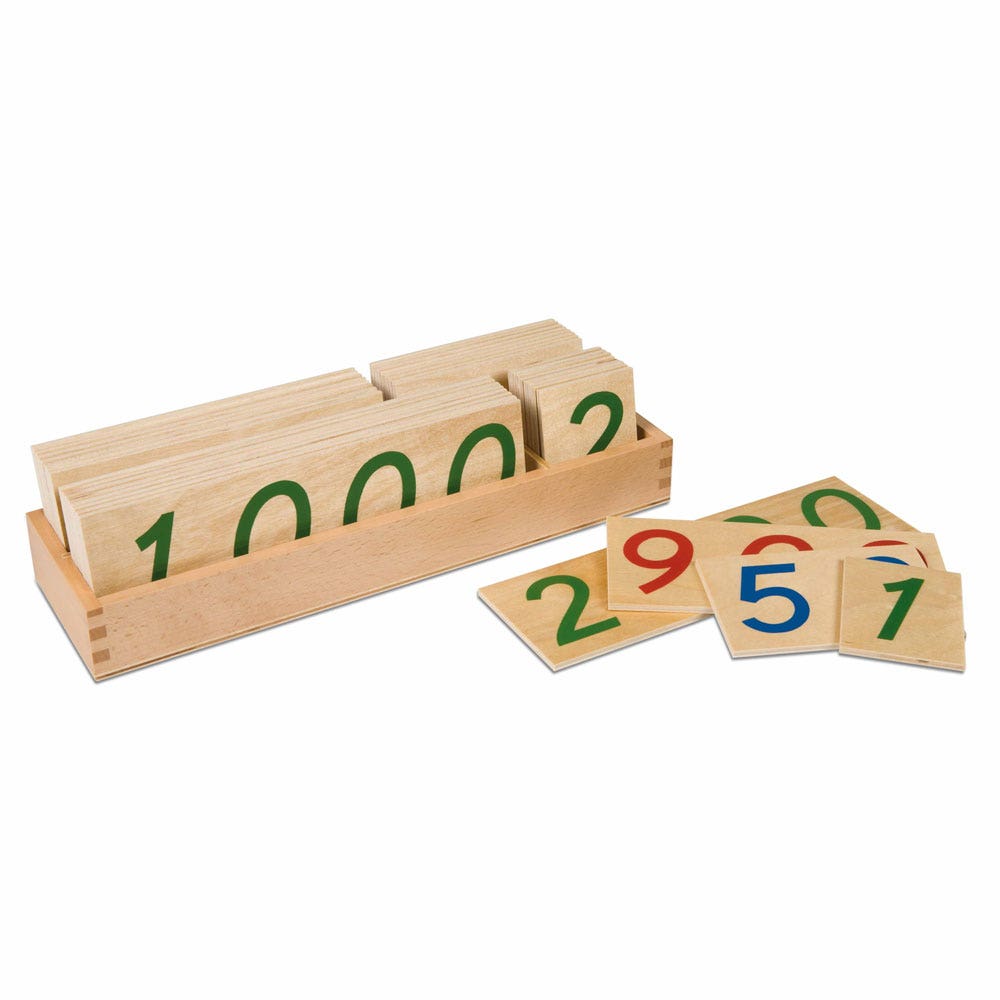 Grote houten getalkaarten