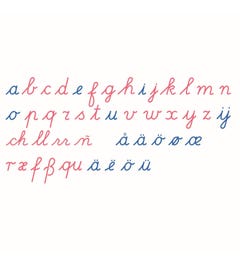 Grote letters: schrijfschrift