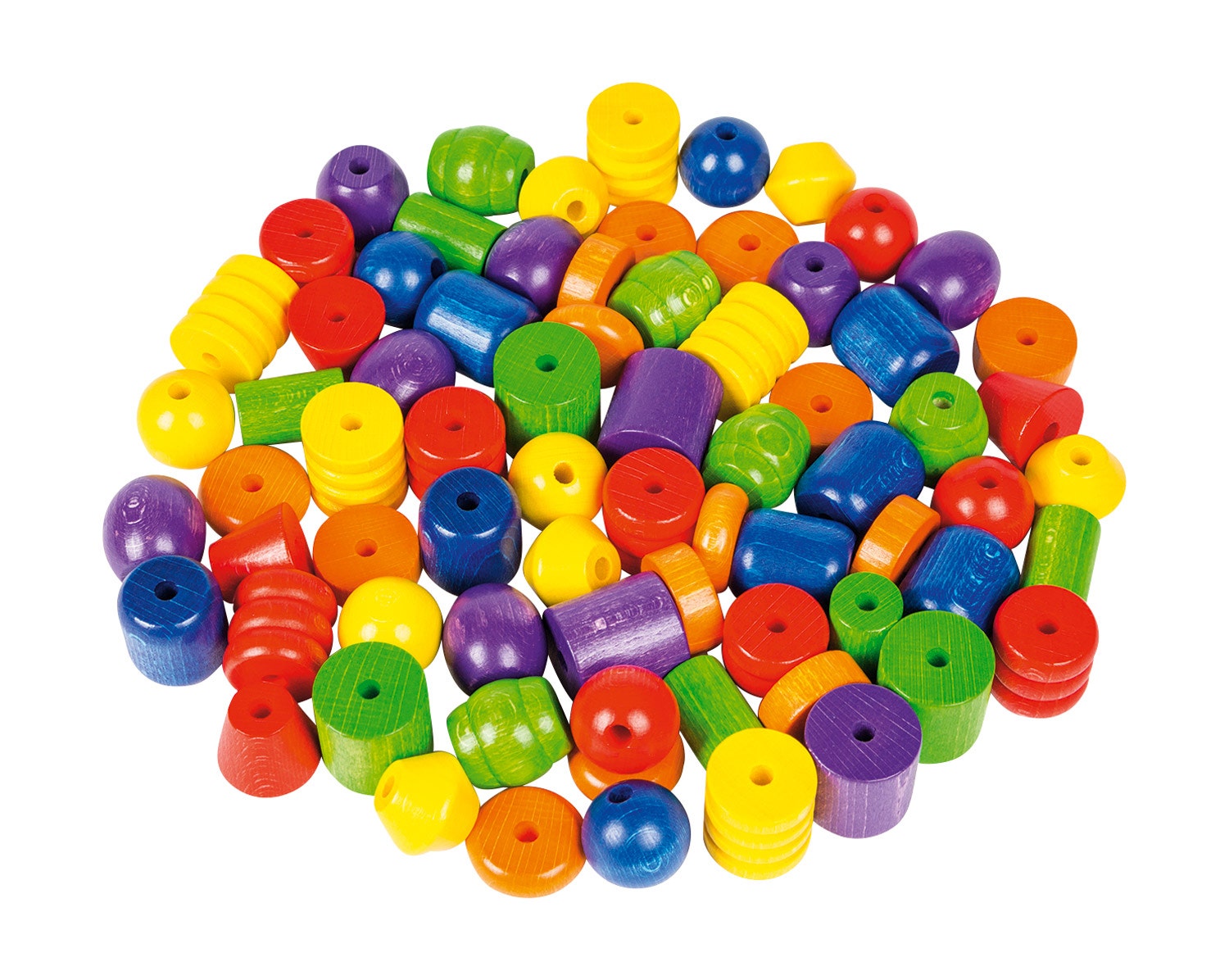 Grote rijgkralen in diverse vormen | 89-delig