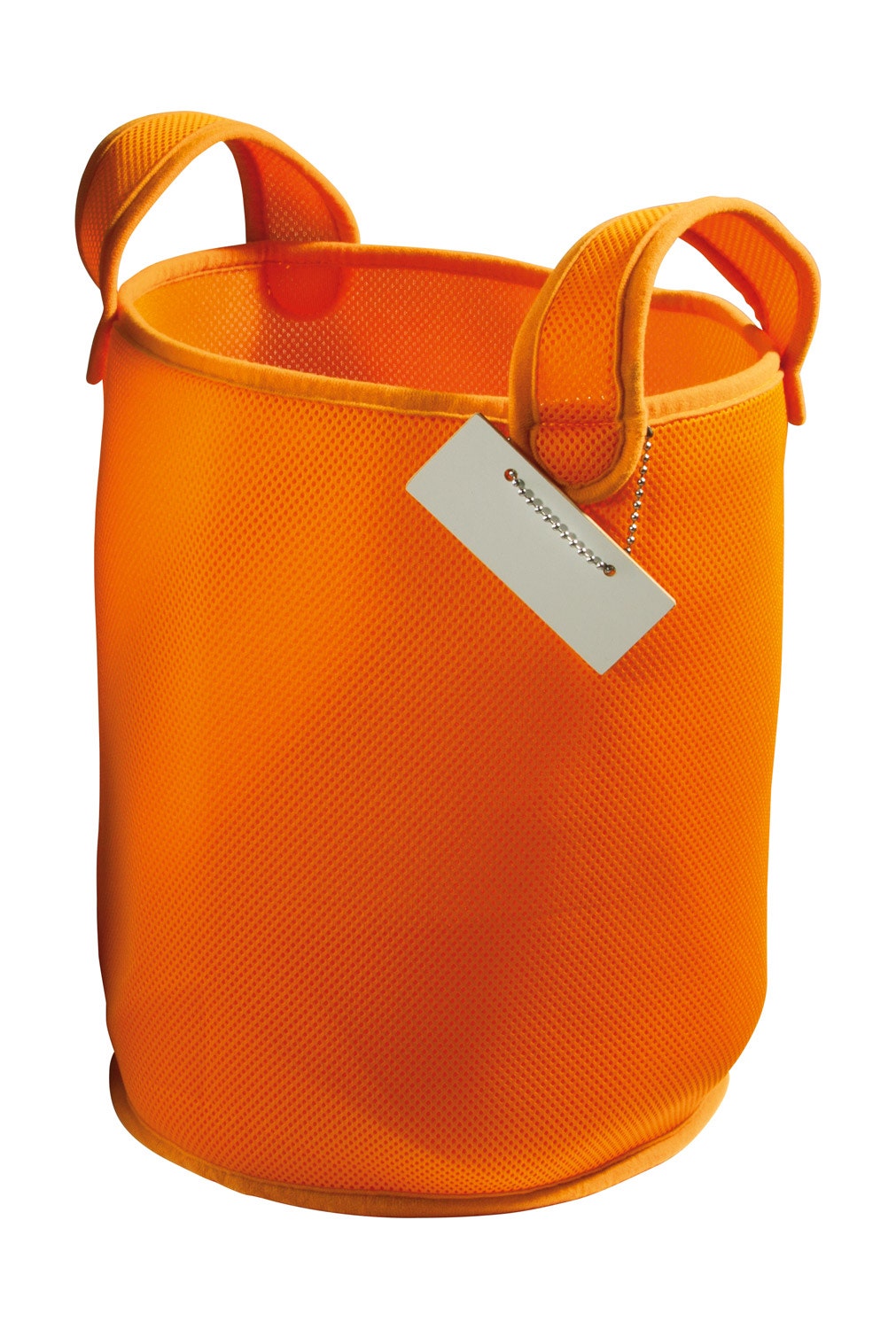 Grote tas met houten naambordje | Oranje (3 stuks)