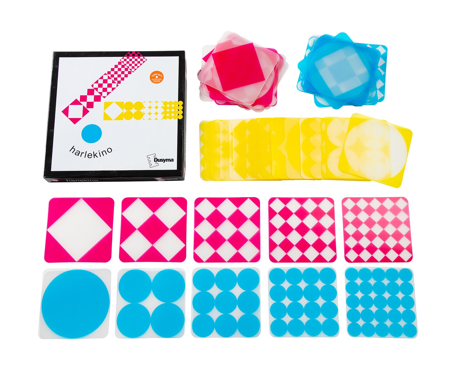 Harlekino | Gekleurde foliekaarten met patronen