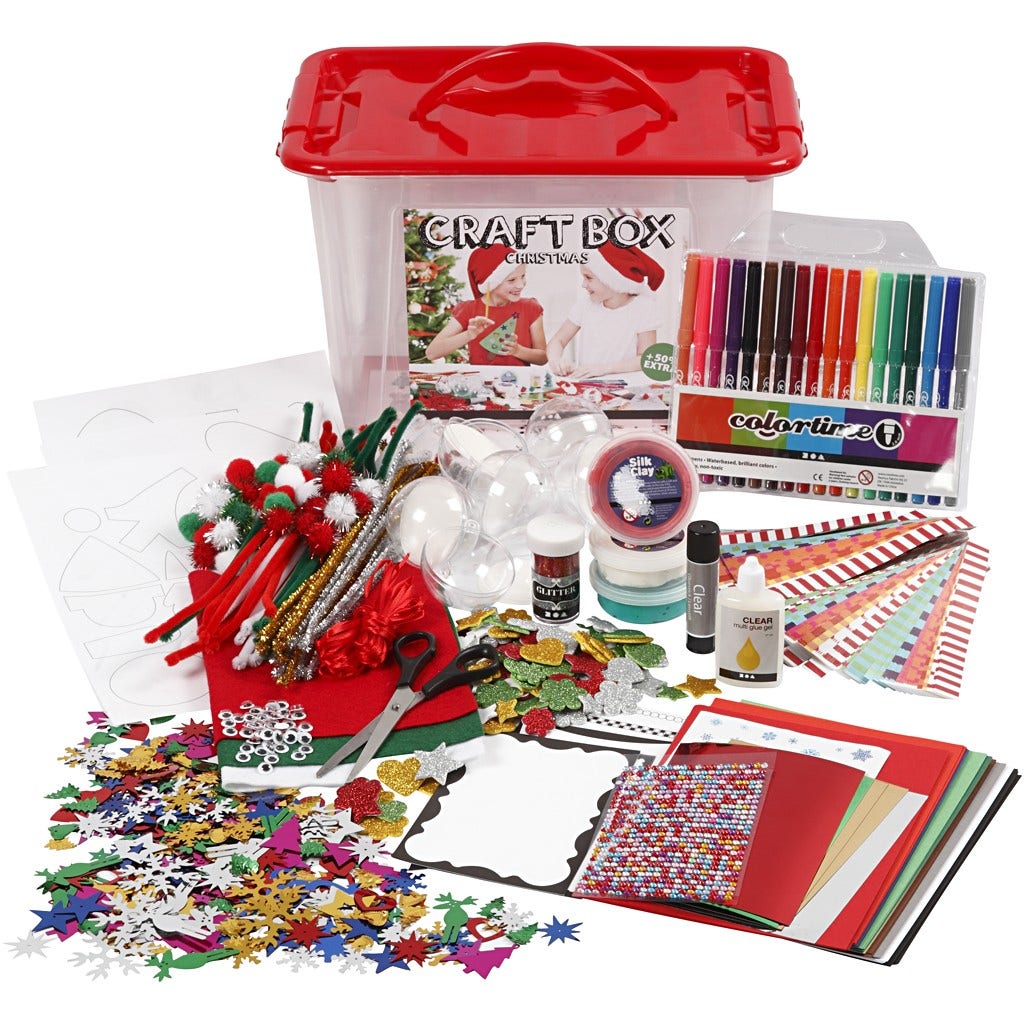 Hobbybox Kerst | Diverse kleuren | 34 x 34 x 20