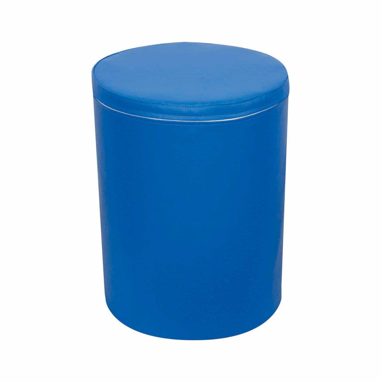 Zachte hocker met kunstleer | Blauw