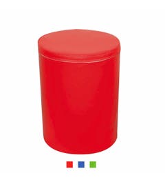 Zachte hocker met kunstleer | Rood