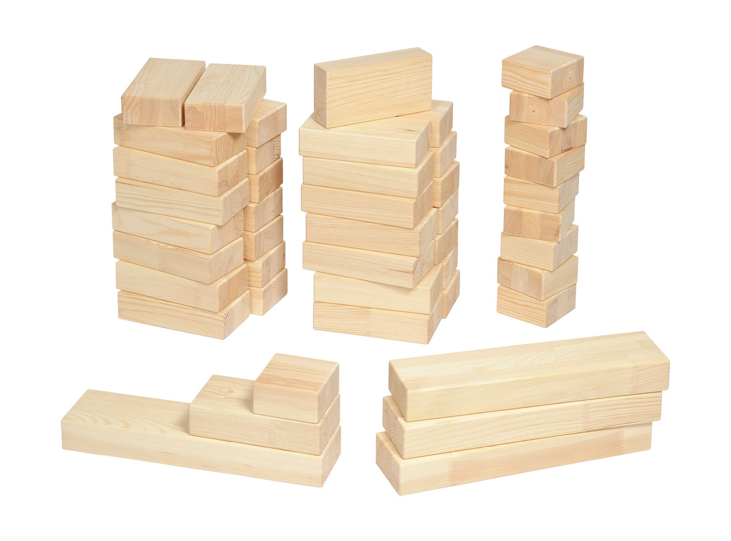 Houten bouwblokken | 46-delig