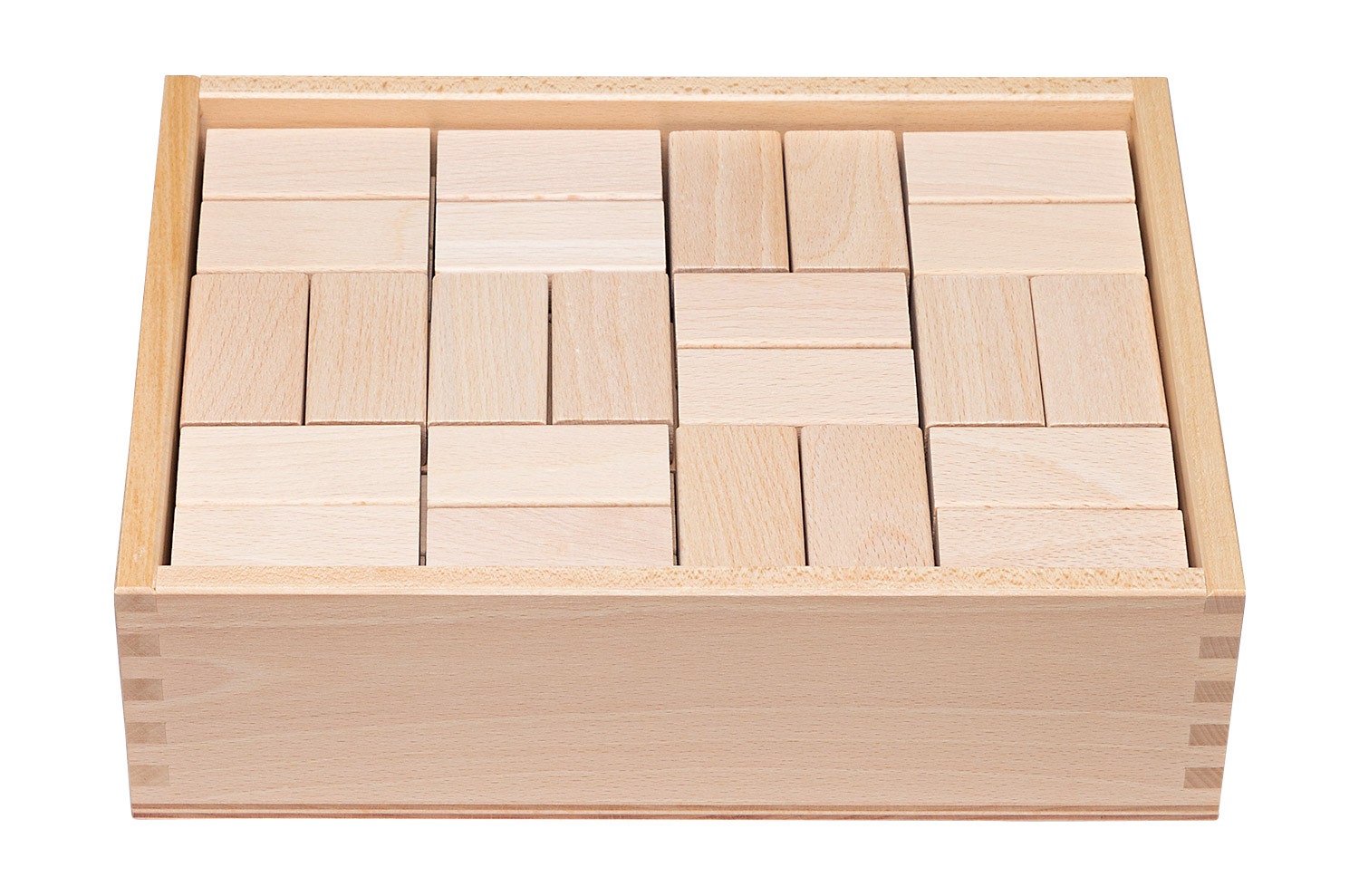 Houten bouwblokken in kist | Uhl (96 stuks)